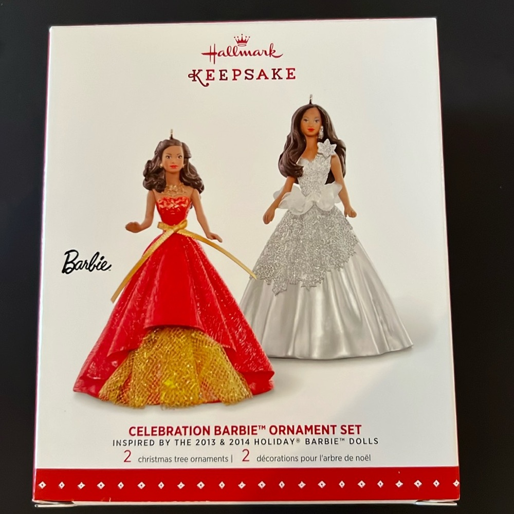 2015 Hallmark black Celebration Barbie set with box